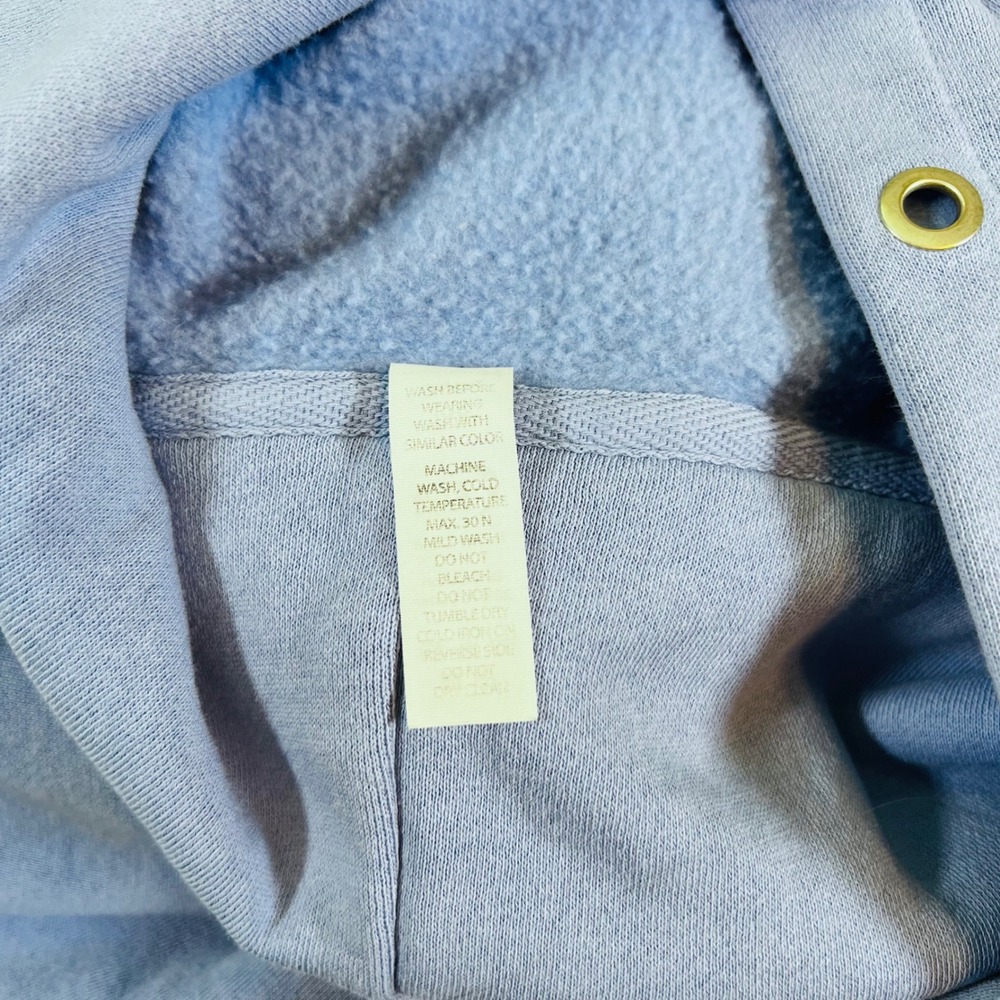 Zyia Active Hoodie XXL Blue Rise Graphic Kangaroo Pocket Sweatshirt - Picture 7 of 8